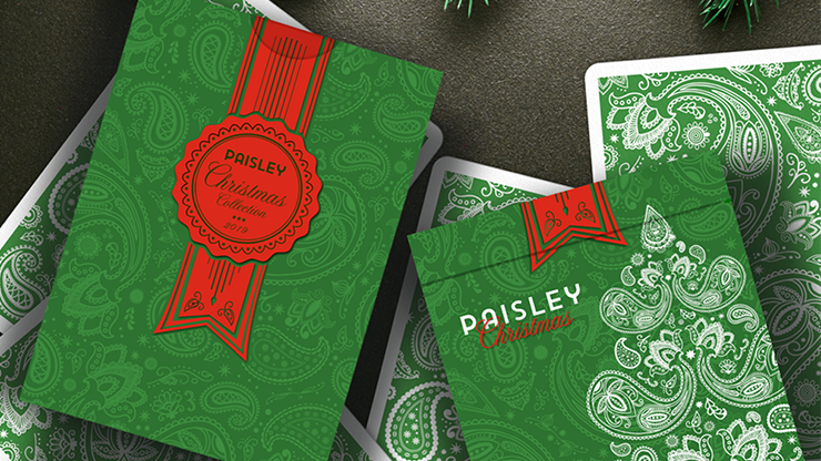 Paisley Metallic Green Christmas