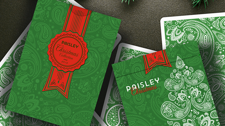 Paisley Metallic Green Christmas