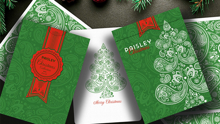 Paisley Metallic Green Christmas