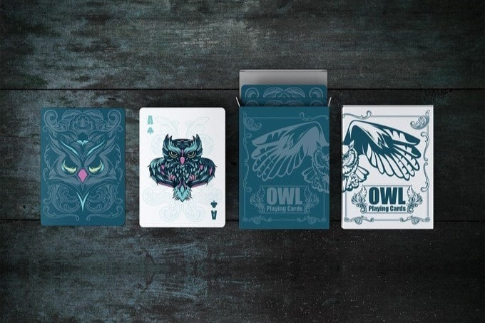 Owl (Blue) Playing Cards