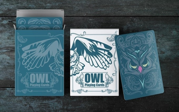 Owl (Blue) Playing Cards