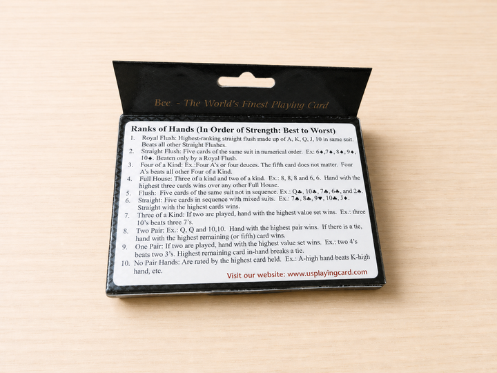 Bee Premium Casino White Bordered 2-Deck Gift Set