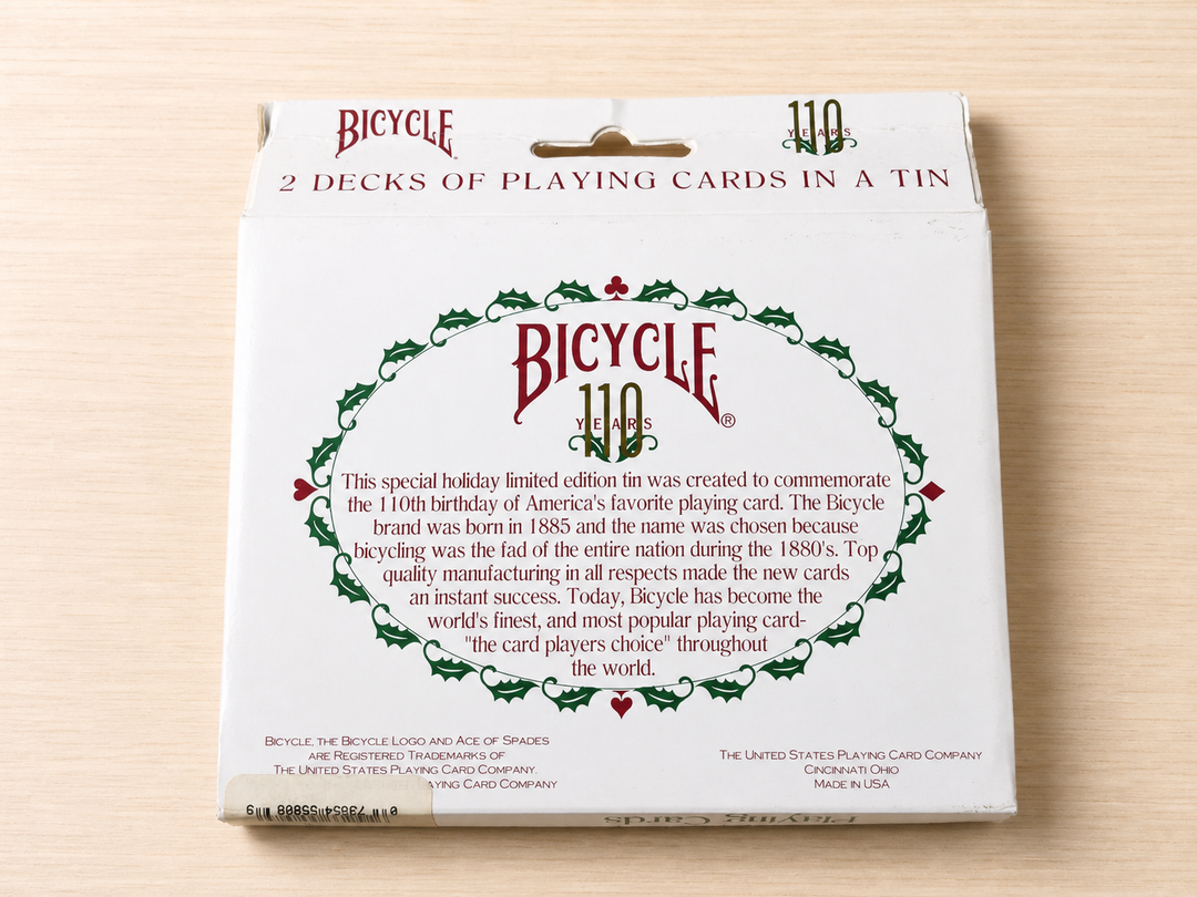 Bicycle「Holiday Playing Cards」110周年記念・コレクティブル缶入り2デックセット