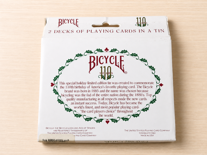 Bicycle「Holiday Playing Cards」110周年記念・コレクティブル缶入り2デックセット