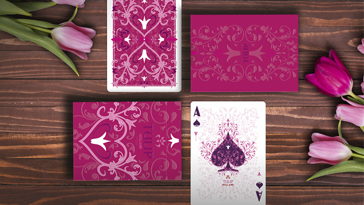 Pink Tulip Playing Cards