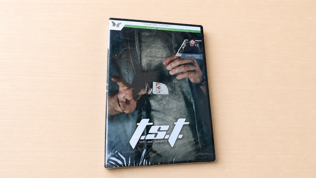 TST Torn Seal Transform (Gimmick and DVD)  by Justin Sopher and SansMinds Creative Lab（チャック付バック２枚サービス）