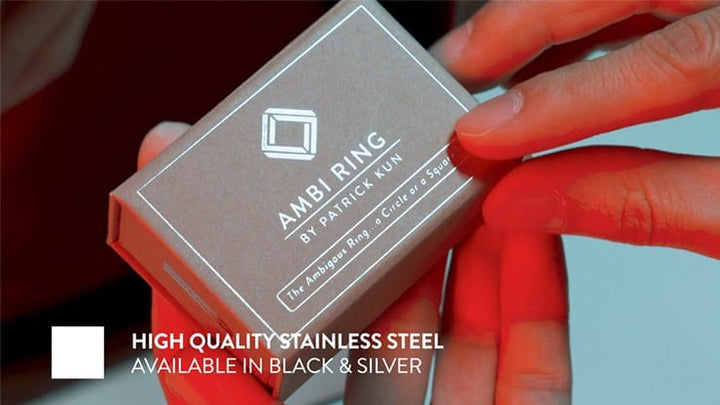 アンビ・リング（Ambi Ring Black/Silver by Patrick Kun）～錯視作品を指輪化！鏡に映すと形状が異なる！？～