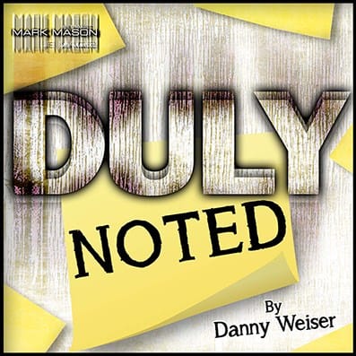 デュリーノーテッド（DULY NOTED）by Danny Weiser～ポストイットの文字が変化！～