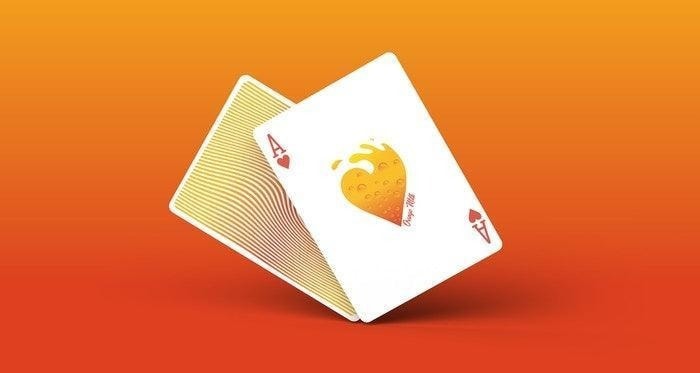 Original Blackcat Orange Milk Playing Cards